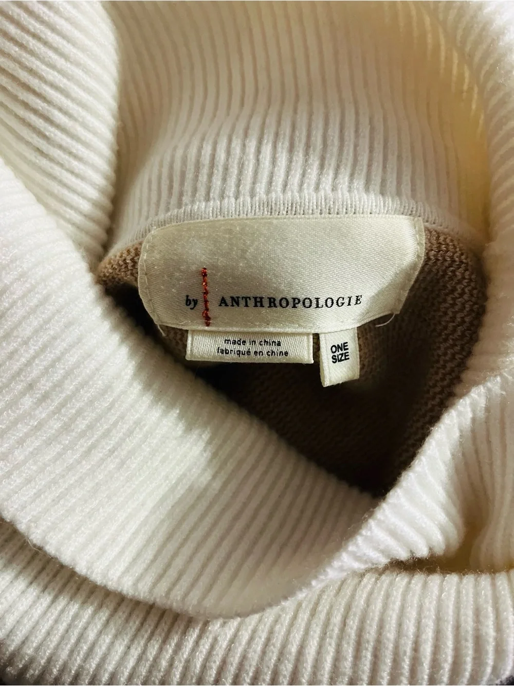Anthropologie Mod Turtleneck Knit Sweater Poncho - Picture 4 of 5